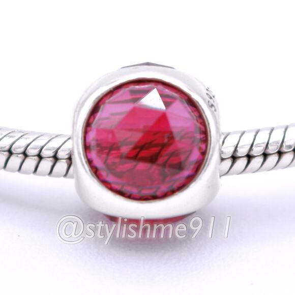 Authentic Pandora Cerise Radiant Droplet Charm - 792095NCC - Picture 2 of 11
